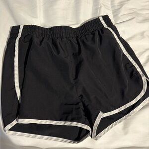 Black and White Kids Athletic Shorts